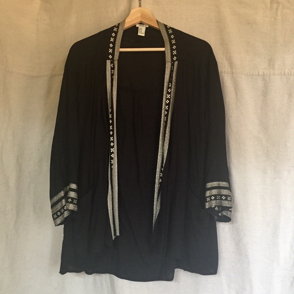 Black Kimono Top